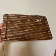 Hakone Zaiku Marquetry Obon Tray Square Solid Wood Large 80cm Natural Used