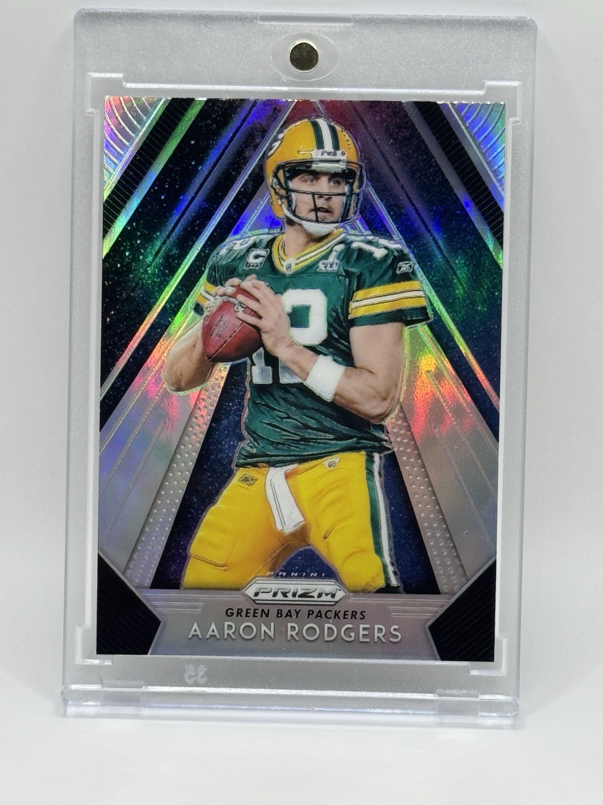 2018 Panini Prizm #A-6 Aaron Rodgers Apex Silver Prizm SP Green Bay Packers