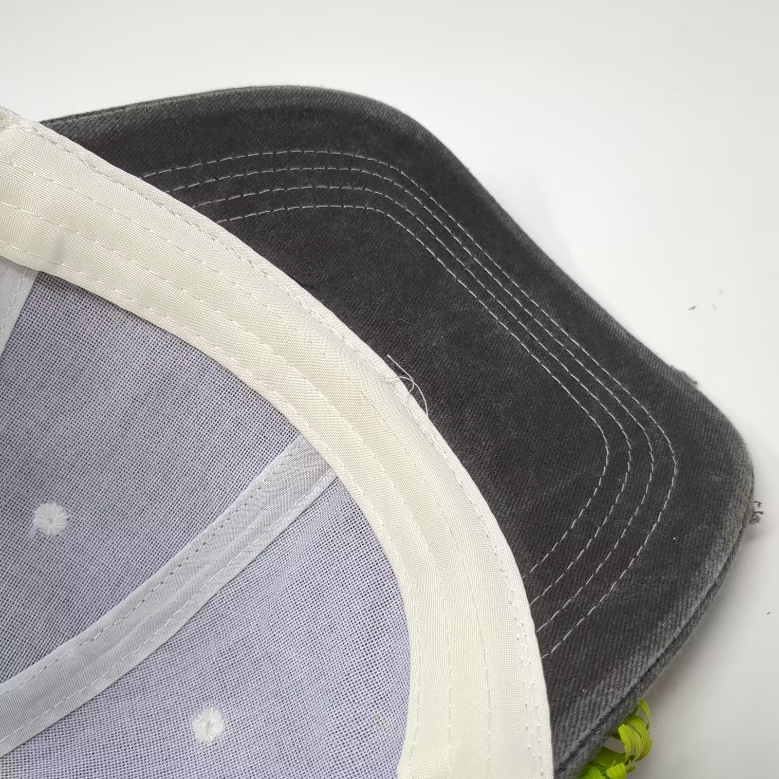 Gray White Rabbit Patch Baseball Cap Hat Distress… - image 9