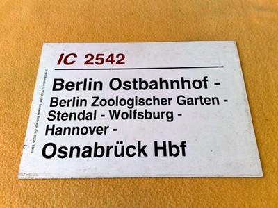 ZLS IC 2542 Berlin Ostbahnhof + Zoo Stendal Wolfsburg Hannover Osnabrück Hbf