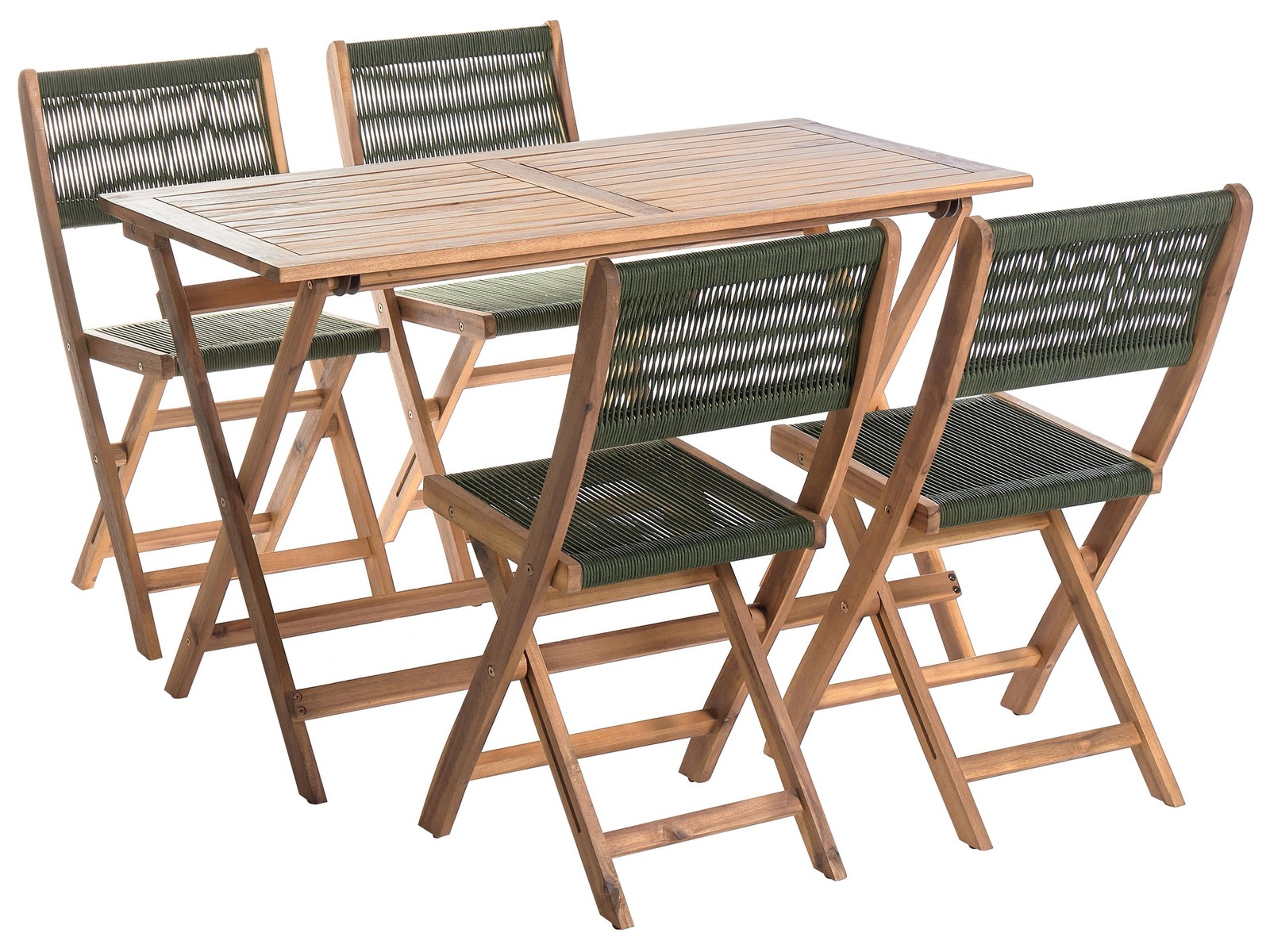 PROSSEDI 4 posti Set da pranzo da giardino Verde Legno d'acacia