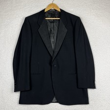Vintage 80s Giorgio Armani Mani Tuxedo Jacket Black Wool 42 Long
