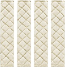 Tatuo 4 Pack Seat Belt Cover Extra Long Pads for 10.6 Inch, Beige