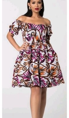 Grass Fields Dress s.20 The African Shop Shortsleeve Puff Sleeve 