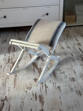 **Shabby Chic Fuß/Beinschaukel, Holz, Beinauflage gepolstert**