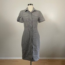 J. Crew • Button Front Gray Dress Women's 2