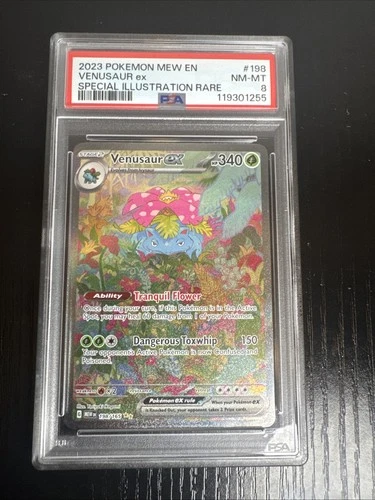 Venusaur ex 198/165 PSA 8 Pokemon Card S&V MEW 151 Set Illustration Rare