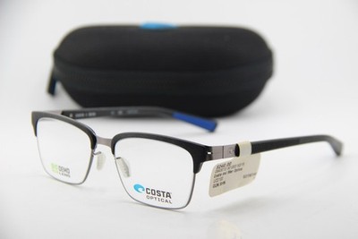 NEW COSTA OPTICAL 06S3012 0252 BLACK BLUE GUNMETAL AUTHENTIC EYEGLASSES 52-18