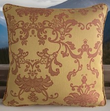 A 16 Inch Cushion Cover In Laura Ashley Genova Gold Fabric