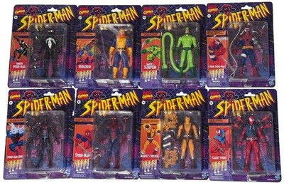 Hasbro Marvel Legends Retro Spider-Man 8 Figure Lot Hobgoblin Scorpion Shocker