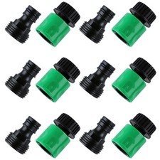 6 Sets Garden Hose Quick Connector, 3/4 Inch Plastic Water Hose Fittings Male...