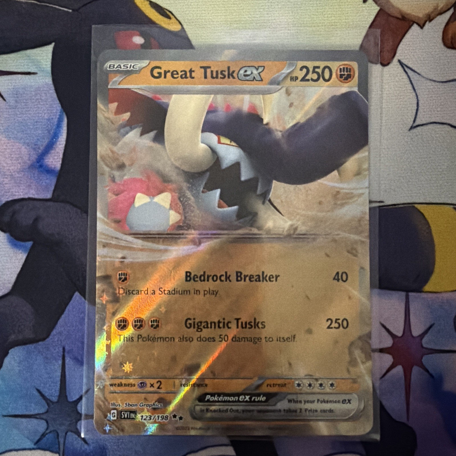 Great Tusk ex 123/198 SV01: Scarlet & Violet Base Set Holo