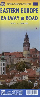 Eastern Europa Rail & Road 1:2 600 000 ITM Travel Reference Map (Land-)Karte