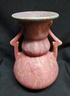 Vintage Roseville Pottery CARNELIAN II 7" Vase Drip Glaze Red Cotton Candy Color