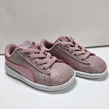 Puma Vikky Glitz Pink Slip On Toddler Size 5C Sneaker Shoes 367638 Glitter Girls