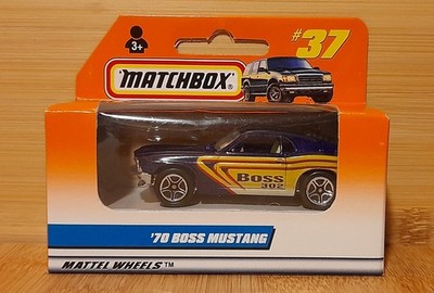 MATCHBOX #37 -1997 - ´70 BOSS MUSTANG FORD in Lila OVP! 1:64 MATTEL WHEELS