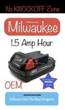  1 New GENUINE Milwaukee Battery 48-11-1815 1.5 AH Compact M18 18 Volt 18V