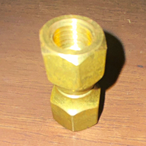 3/8 in Brass Flare Swivel Straight Compression Fitting F-F 17-5931