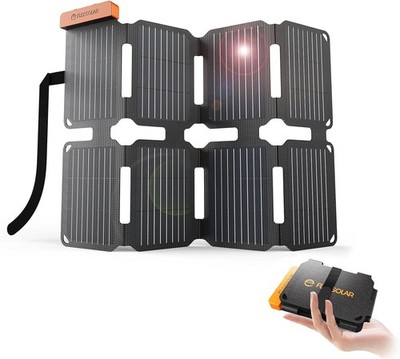 FlexSolar 25W Foldable Solar Panel Portable USB 5V Charger for Camping Off-Grid