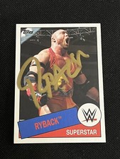 RYBACK 2015 TOPPS HERITAGE WWE SIGNED AUTOGRAPHED CARD BECKETT JSA CERTIFIED