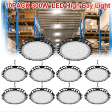 10 Pack 300W UFO Led High Bay Light Commercial Industrial Warehouse Shop Lights