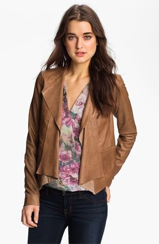tan drape jacket