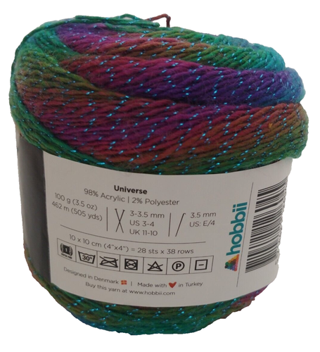 Hobbii Universe Supercluster #5 505 Yards Acrylic Poly Yarn 1 Skein Lot 630201 - Picture 3 of 4