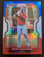 2021 Prizm Baseball Wyatt Mathisen Red White Blue Parallel Rookie #84 DBacks