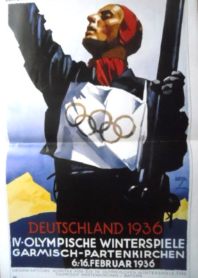 OLYMPIA IV. Winterspiele 1936 Garmisch ---  XXL-POSTER Zeitungszeugen # 17