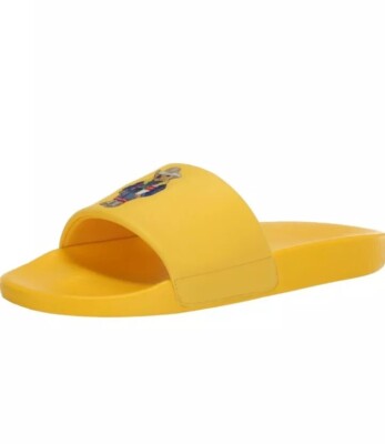 Polo Ralph Lauren Polo Bear Cowboy Hat Yellow Open Sandals 