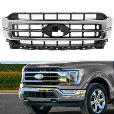 For Ford F150 F-150 Lariat 2021 2022 2023 Chrome Front Upper Grille ABS Grill