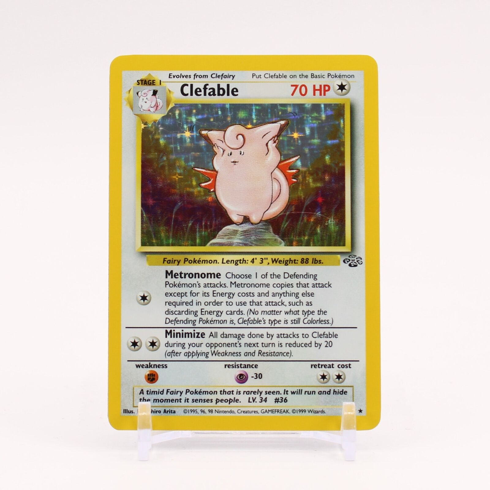 Clefable - 1/64 Jungle Unlimited Holo Rare Pokemon - LP