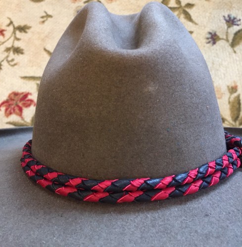 USA HANDMADE HAT BAND BRAIDED DEERSKIN 
