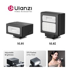 Ulanzi SL01/02 mini fotocamera flash Speedlite torcia elettrica per Canon Sony Nikon Fuji