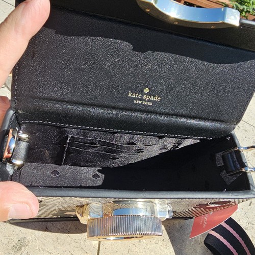 kate spade- Oh Snap- Camera Crossbody Bag- Herringbone Black Multi- NWT- $429 - Picture 9 of 17