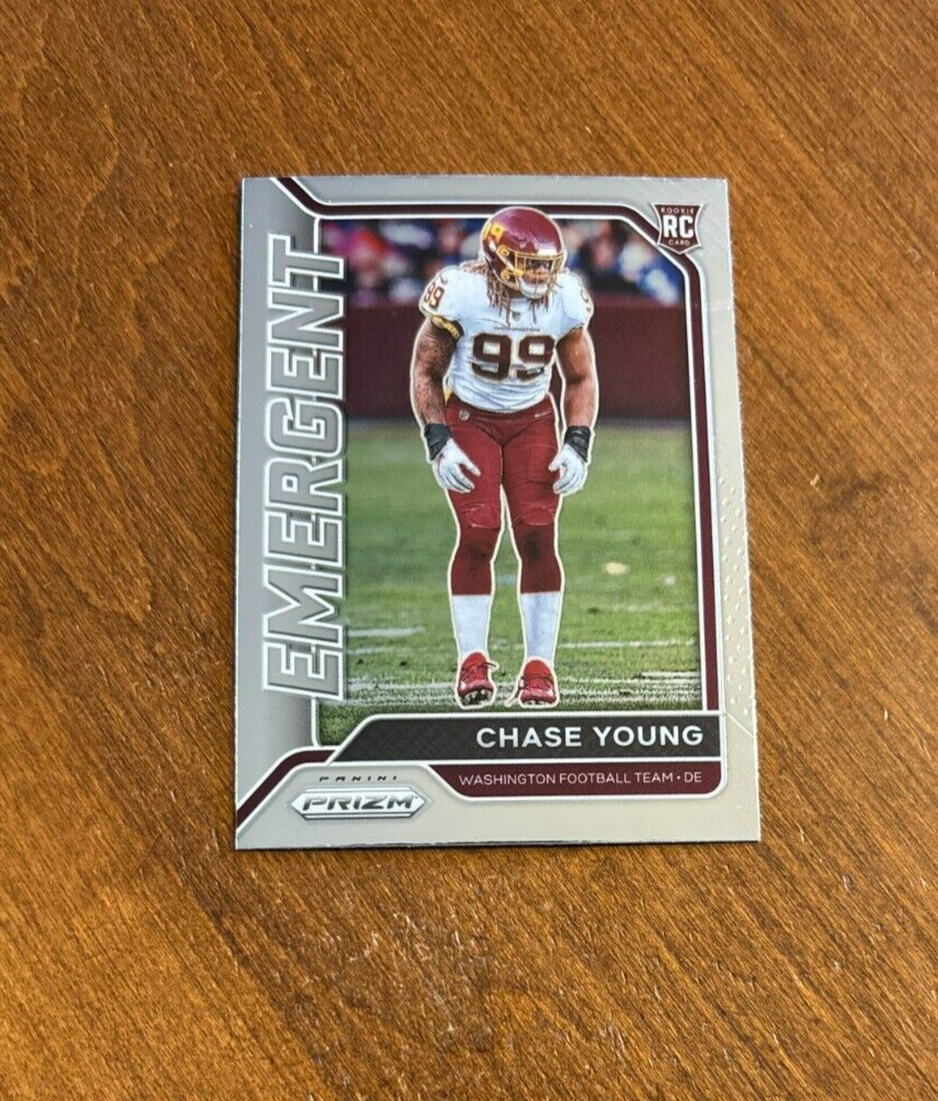 Chase Young 2020 Prizm Emergent Rookie #15 49ers OSU Buckeyes Saints RC