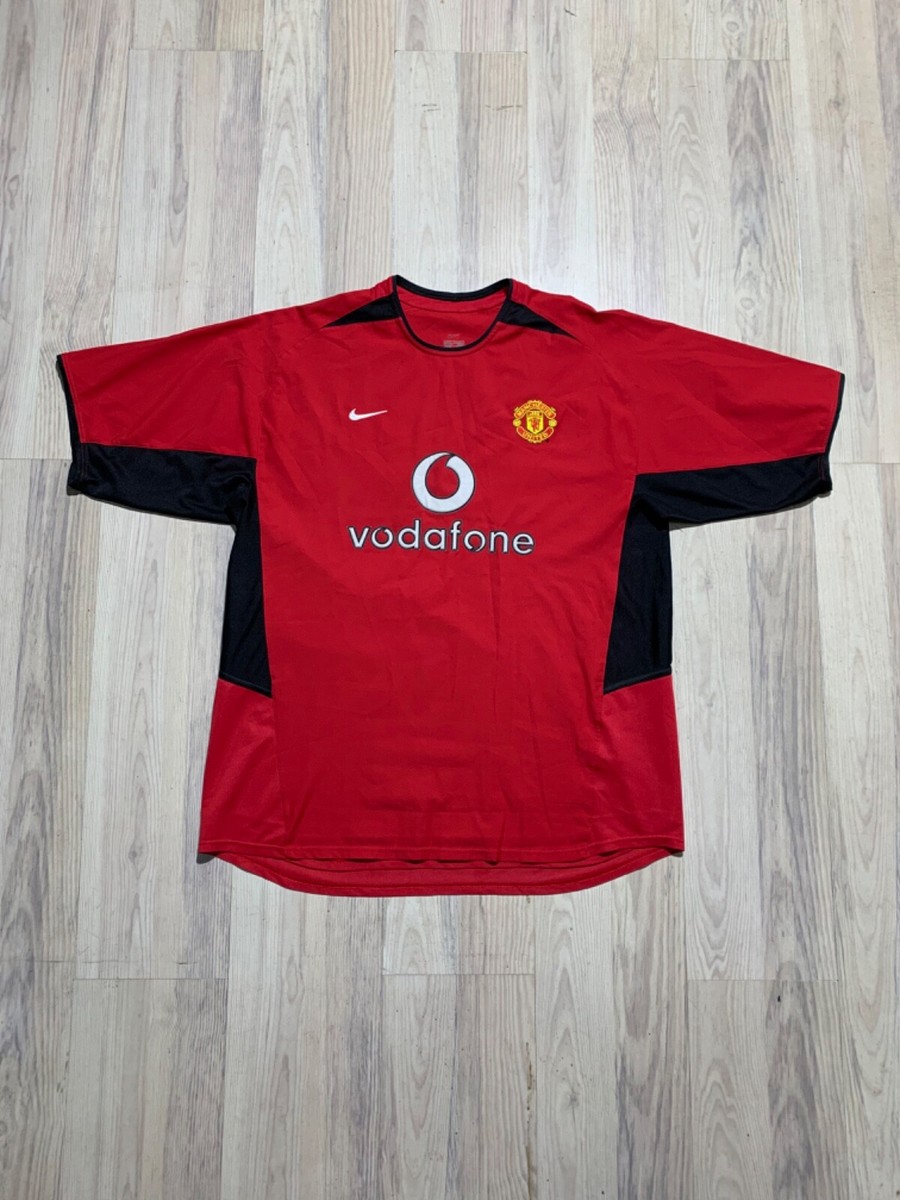 ウェア Manchester United #5 FERDINAND vodafone 2002-2003-2004 Manchester United Manutd Jersey Shirt Home