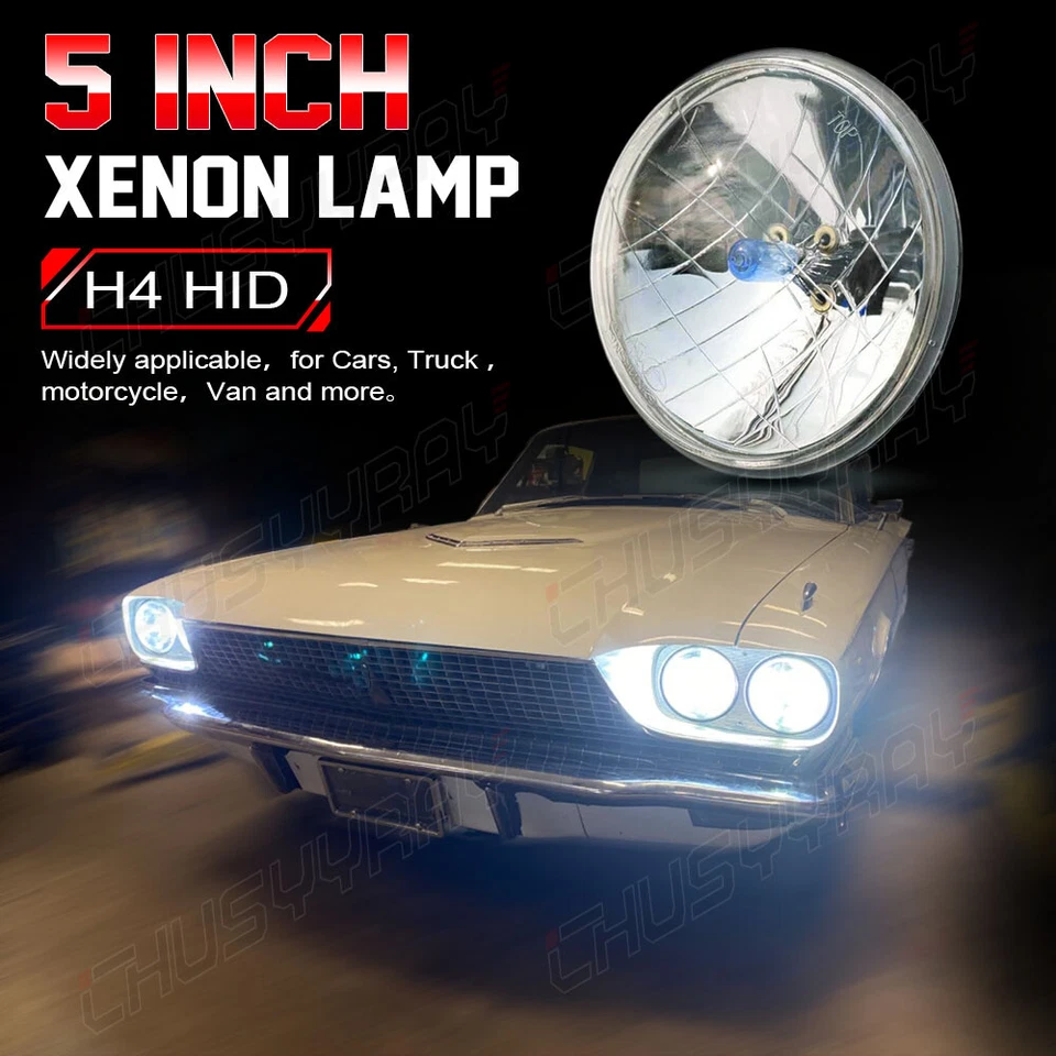 Faros cromados 4 piezas 5,75 5-3/4" para Cadillac DeVille 62-74 Calais 65-74 Foto 2 de 4