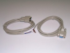 2x New 7' Foot Generic DB9 Female to Bare Ends Cable
