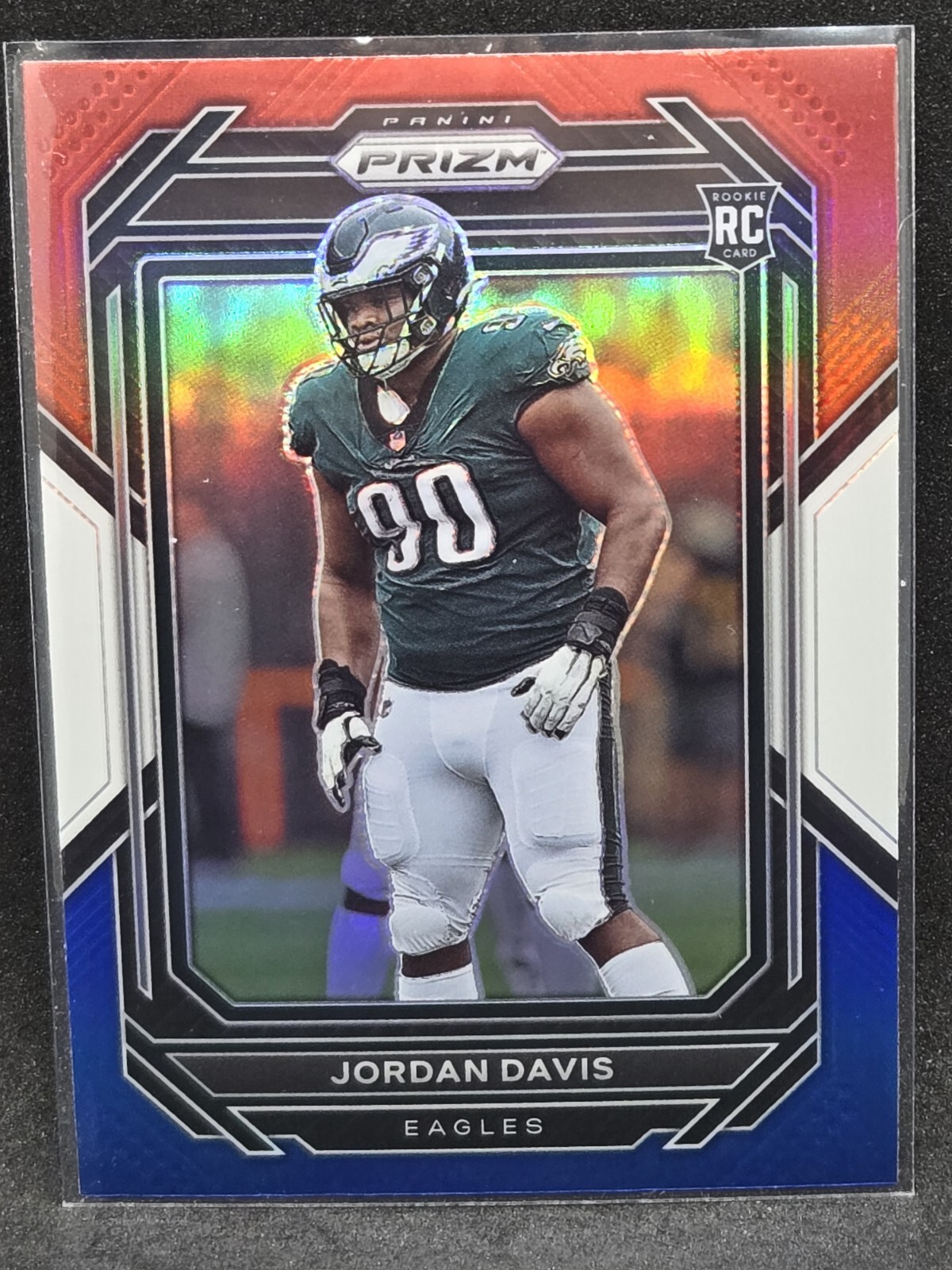 2022 Panini Prizm Jordan Davis Philadelphia Eagles Red White Blue Prizm #371 RC