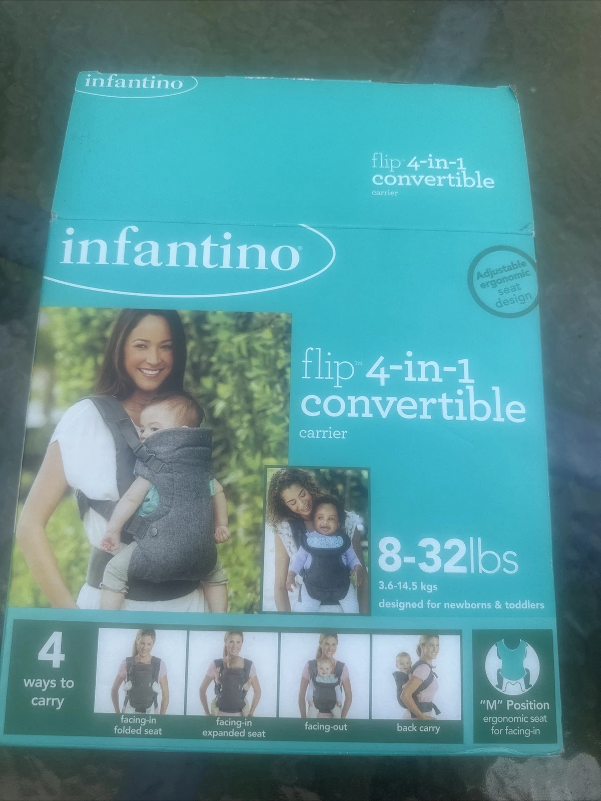 Infantino Flip Advanced 4-in-1 Carrier - Ergonomic, convertible, face-in Grey