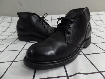 Weinbrenner Shoe Co Black Steel Toe Boots, Size 5.5 R