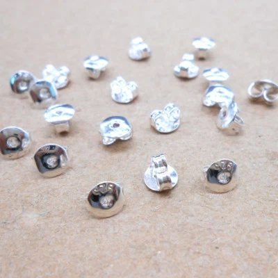 20PCS DIY 925 Sterling Silver Butterfly BACK STOPPERS Earrings Jewelry Finding