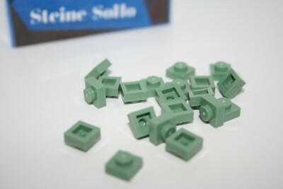 Lego (c) 20x 1x1 Platte - 3024 - sandgrün - green - plate
