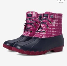 New Sperry Kids Saltwater Navy / Berry Big Kids Size 6