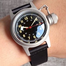 36mm Tandorio Black Dial Japan NH35A Automatic Mens Watch Bow Sapphire Glass