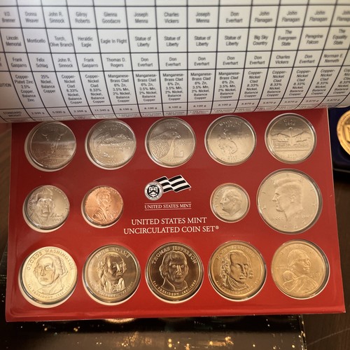 2007 2010 P & D US Mint Set Unc Coins President Dollars and State Qtrs 42 Coins - Picture 5 of 7