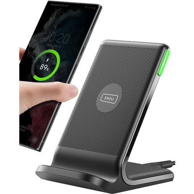 Kabellose Ladestation 15W Schnellladegerät Handy Ständer Android iPhone Qi ko...