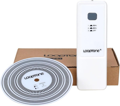 Looptone LP Vinyl Turntables Tachometer Disc and Strobe Light，Profesional Speed