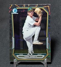 Jamie Arnold Chrome Laser Refractor Rookie RC 2026 Bowman Card BCP-112 Athletics. rookie card picture